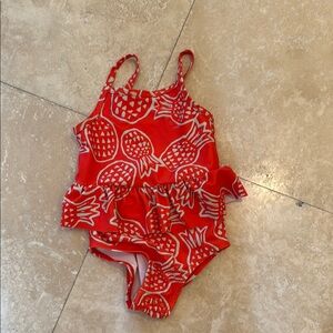 Red Pineapple Print Swimsuit